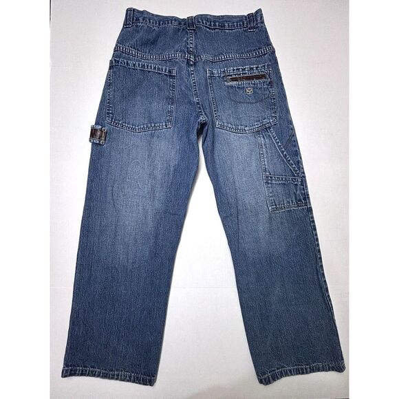 VTG Paco Jeans Carpenter Men's 32X28 Skate Baggy Dark Logo Y2K Faux Leather GUC‎ - Picture 12 of 12